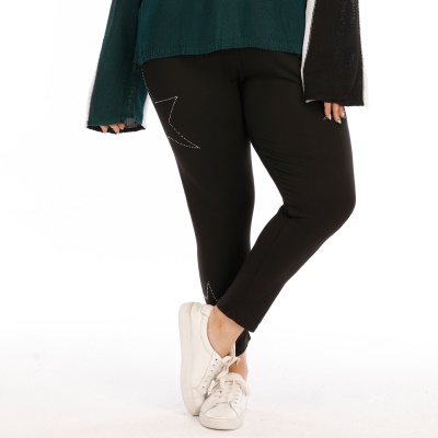 Pantalon pour femmes Pentagramme Pentagramme moulant en soie de lait