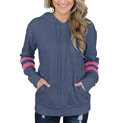 Sweat à capuche ample avec tête rayée