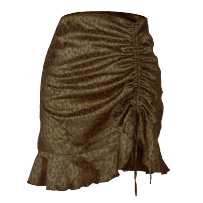 Jupe courte plissée avec cordon pour femme sexy