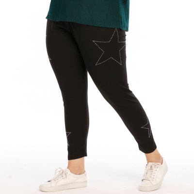 Pantalon pour femmes Pentagramme Pentagramme moulant en soie de lait