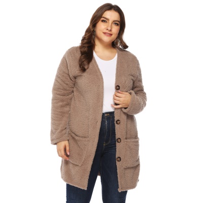 Pull double face en velours avec de grandes poches pour femmes