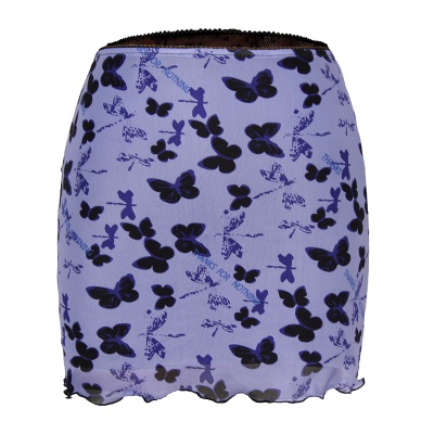Jupe courte femme élastique double couche