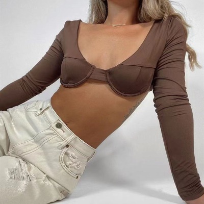 Lingerie sexy femme U col nu dos nu ombilical