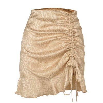 Jupe courte plissée avec cordon pour femme sexy