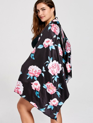 Top femme manteau fleur imprimé morceau de protection solaire