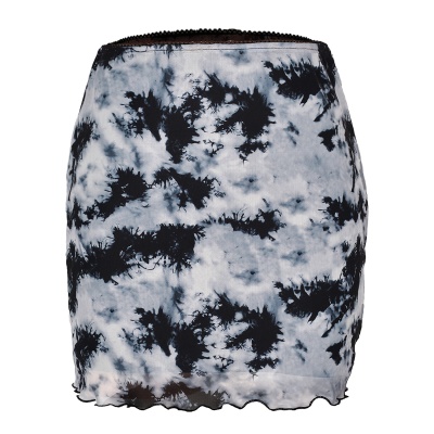 Jupe courte femme élastique double couche