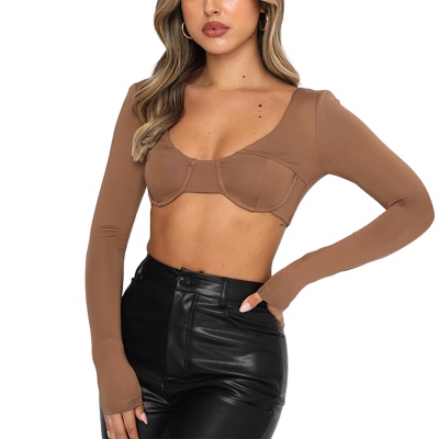 Lingerie sexy femme U col nu dos nu ombilical