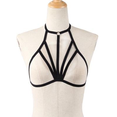 Sexe Lingerie harnais harnais noir ajourée