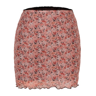Jupe courte femme élastique double couche