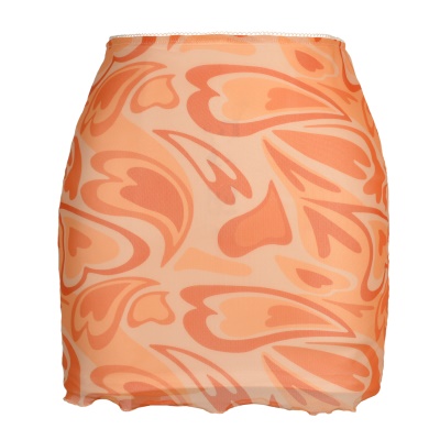 Jupe courte femme élastique double couche