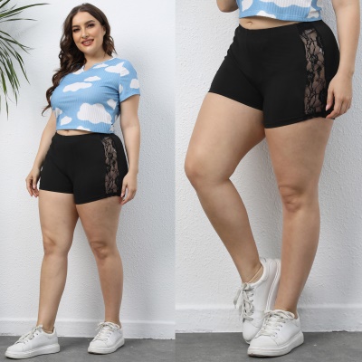 Shorts femmes dentelle patchwork