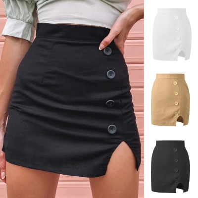 Jupe femme sexy sac hanches slim coupe fendue