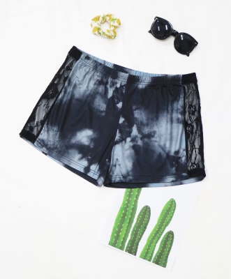 Shorts femmes dentelle patchwork