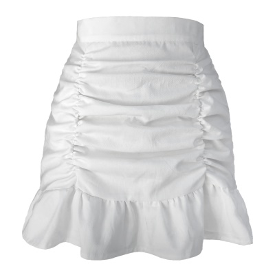 Jupe courte élastique taille haute pour femme