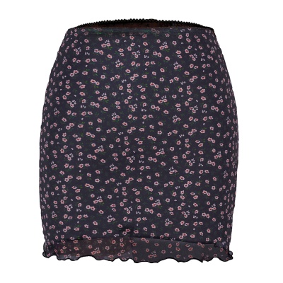 Jupe courte femme élastique double couche