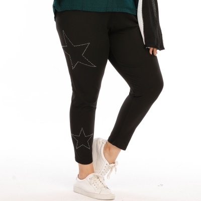 Pantalon pour femmes Pentagramme Pentagramme moulant en soie de lait