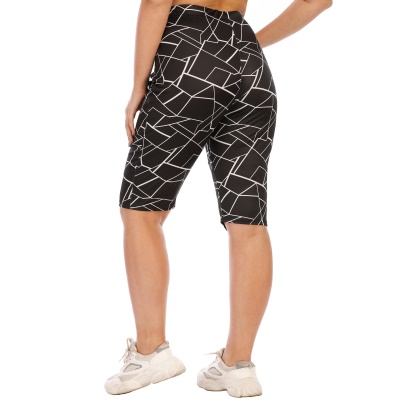 Shorts pour femmes imprimé irrégulier à cinq points de longueur