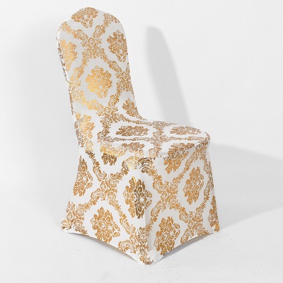 Housse de chaise avec imprimé bronzé entièrement recouvert de fibre de polyester