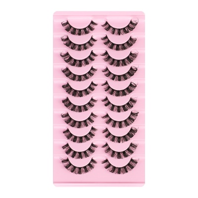 Faux cils volumineux à grande courbure 10 paires