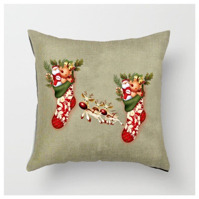 Housse de coussin de Noël Cadeaux de Noël