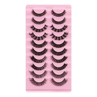 Faux cils volumineux à grande courbure 10 paires