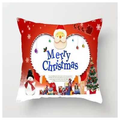 Taie d'oreiller de Noël en peluche de pêche en velours de chanvre blanc