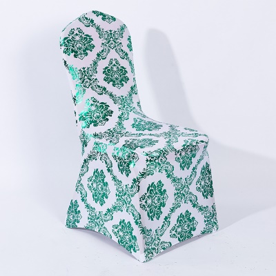 Housse de chaise avec imprimé bronzé entièrement recouvert de fibre de polyester