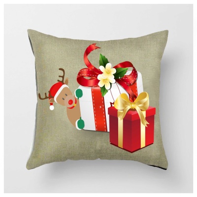 Housse de coussin de Noël Cadeaux de Noël