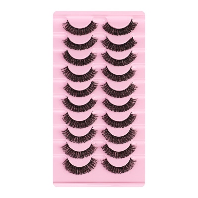Faux cils volumineux à grande courbure 10 paires