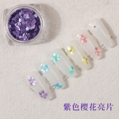 Accessoire de décoration pour manicure Pétales de fleur de cerisier ultra-minces