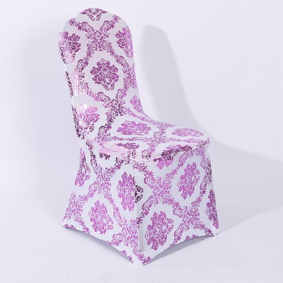 Housse de chaise avec imprimé bronzé entièrement recouvert de fibre de polyester