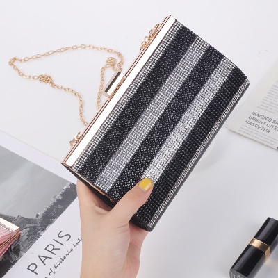 Sac de soirée pour femmes Flash Drill Single Shoulder Chain Acrylique