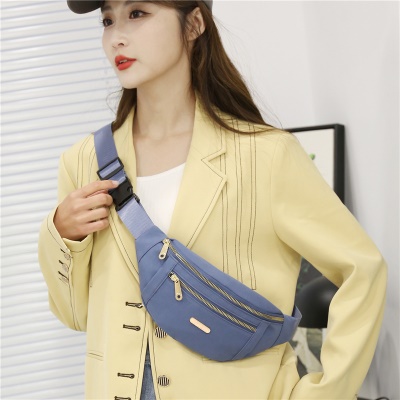 Grande capacité sac banane double fermeture sac poitrine