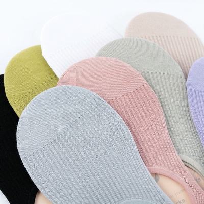Chaussettes pour femmes bas aide peu profonde bouche antidérapante Silicone Coton Chaussettes