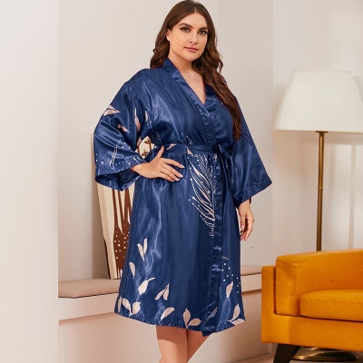 Pyjama femme Simulation sangle imprimée en soie