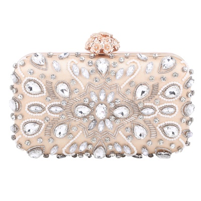 Sac de dîner en diamant Sac de soirée en broderie perlée