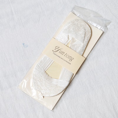 Chaussettes femmes satin dentelle silicone semelle peu profonde bouche