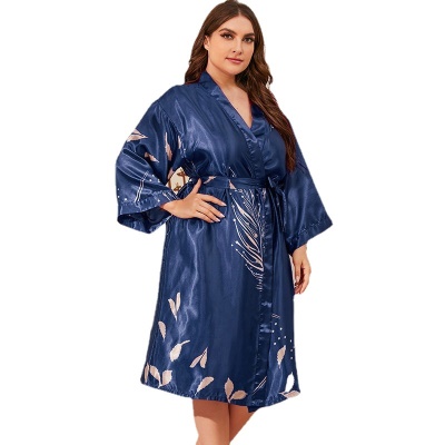 Pyjama femme Simulation sangle imprimée en soie