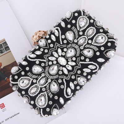 Sac de soirée pour femmes avec doublure en diamant à une épaule