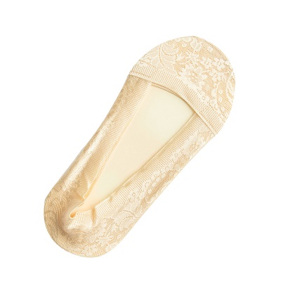 Chaussettes femmes satin dentelle silicone semelle peu profonde bouche