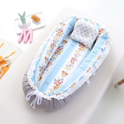 Lit de bébé amovible dentelle dentelle coton