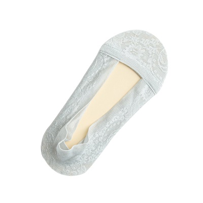 Chaussettes femmes satin dentelle silicone semelle peu profonde bouche