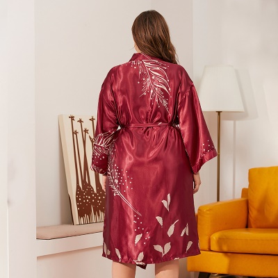 Pyjama femme Simulation sangle imprimée en soie