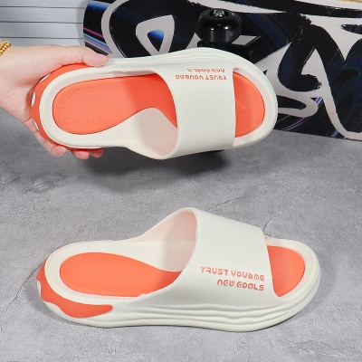 Babouches pour hommes texture semelle extérieure anti-dérapant PVC