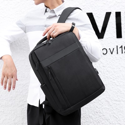 Sac à bandoulière pour homme multicouche espace externe interface USB tissu en nylon