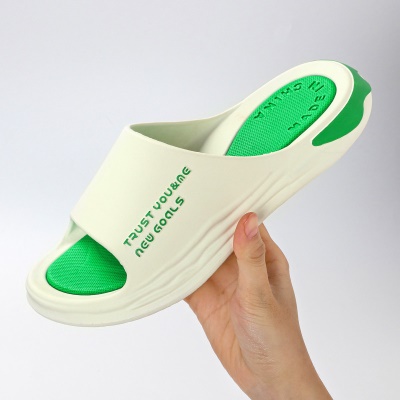 Babouches pour hommes texture semelle extérieure anti-dérapant PVC