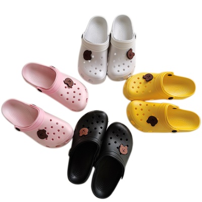 Babouches sandales pour hommes bande dessinée ours perforé PVC