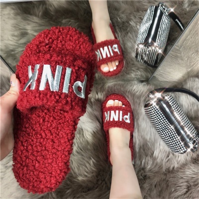 Babouches sandales en laine, grande taille, tongs