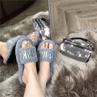 Babouches sandales en laine, grande taille, tongs