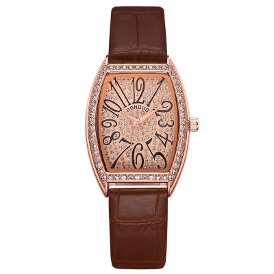 Montres pour femmes Flash Diamond incrusté de chiffres gravés temps Bracelet en